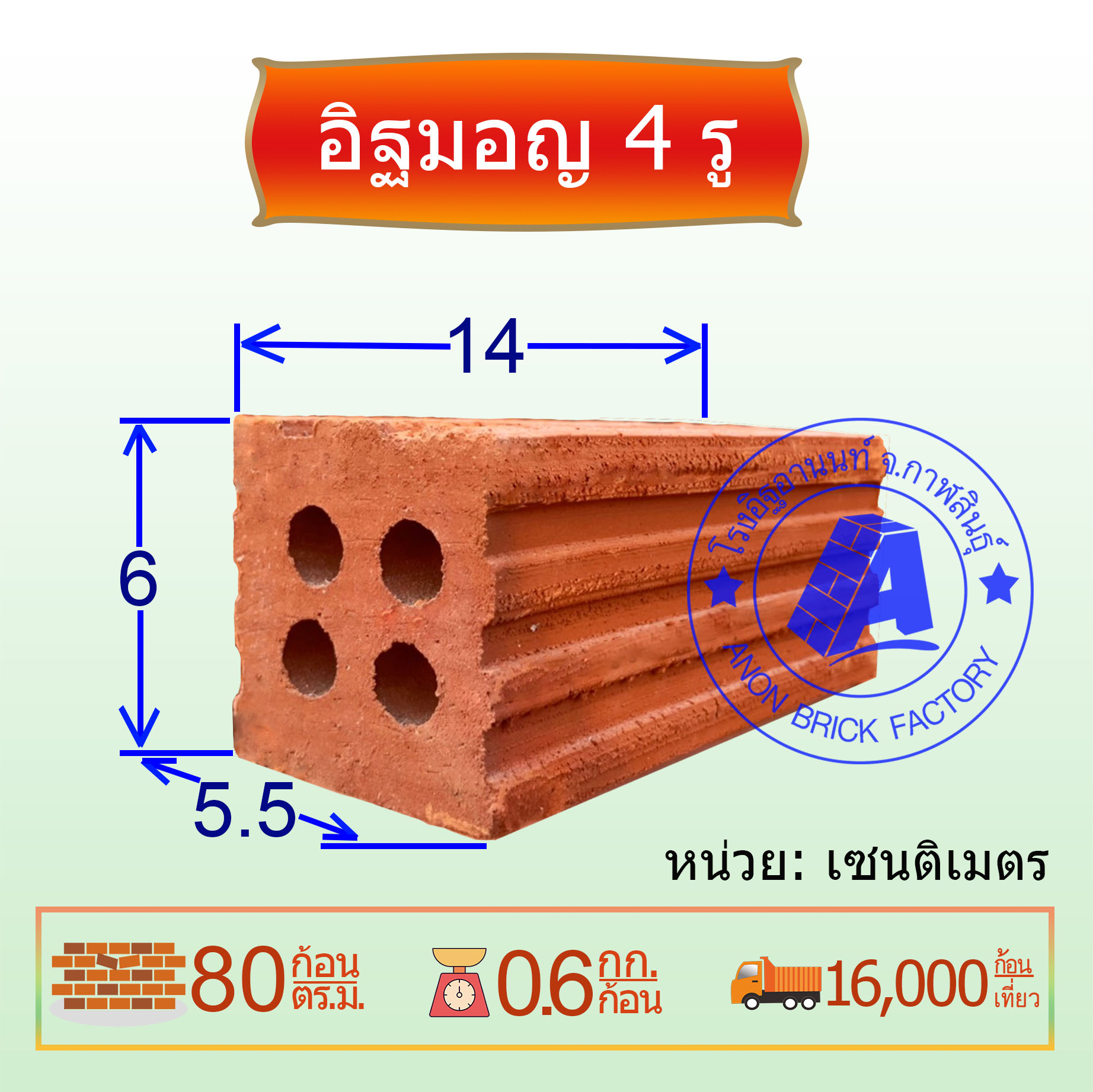 อิฐ 4 รู